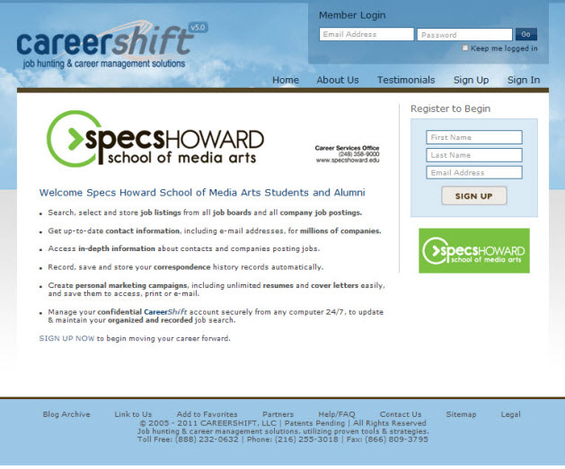 Specs Howard School of Media Arts